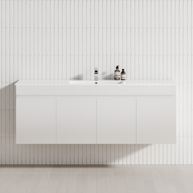 4-Door Wall Hung Bathroom Floating Vanity Double Bowls Multi-Colour Cabinet Only 1800Mm(Double Bowl)