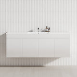 4-Door Wall Hung Bathroom Floating Vanity Double Bowls Multi-Colour Cabinet Only 1800Mm(Double Bowl)