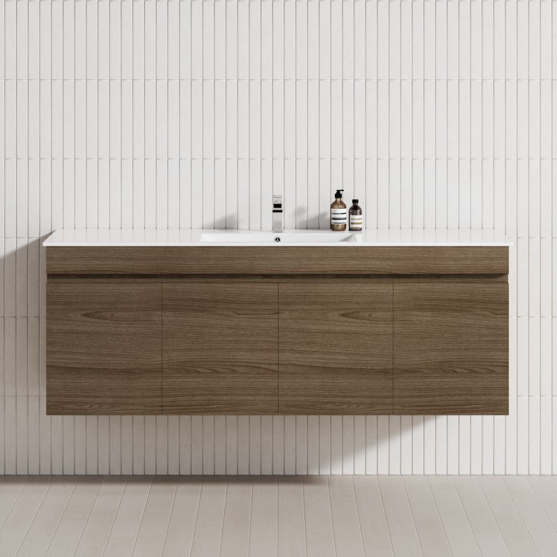 4-Door Wall Hung Bathroom Floating Vanity Double Bowls Multi-Colour Cabinet Only 1800Mm(Double Bowl)