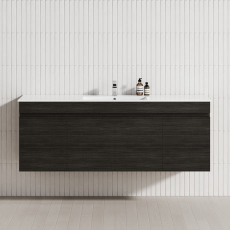 4-Door 1500/1800mm Wall Hung Bathroom Floating Vanity Double Bowls Multi-Colour Cabinet Only