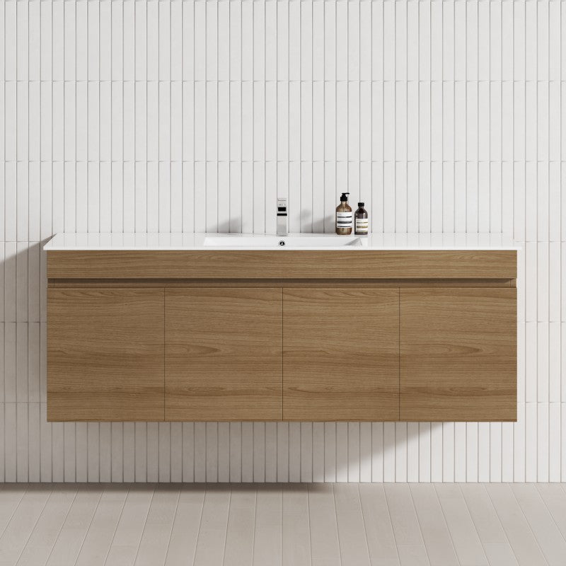 4-Door Wall Hung Bathroom Floating Vanity Double Bowls Multi-Colour Cabinet Only 1800Mm(Double Bowl)