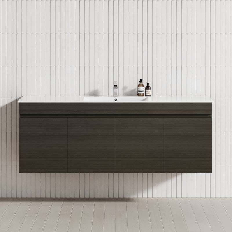 4-Door Wall Hung Bathroom Floating Vanity Double Bowls Multi-Colour Cabinet Only 1800Mm(Double Bowl)