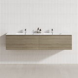 2-Drawer Flat 1200/1500/1800Mm Wall Hung Bathroom Floating Vanity Multi-Colour Cabinet Only Vanities