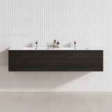 2-Drawer Flat 1200/1500/1800Mm Wall Hung Bathroom Floating Vanity Multi-Colour Cabinet Only Vanities