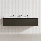 2-Drawer Flat 1200/1500/1800Mm Wall Hung Bathroom Floating Vanity Multi-Colour Cabinet Only Vanities