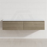 2-Drawer Flat 1800mm Bathroom Floating Wall Hung Vanity Cabinet Only Variant Colour Available