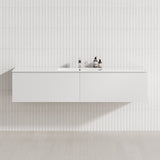 2-Drawer Flat 1200/1500/1800Mm Wall Hung Bathroom Floating Vanity Multi-Colour Cabinet Only Vanities