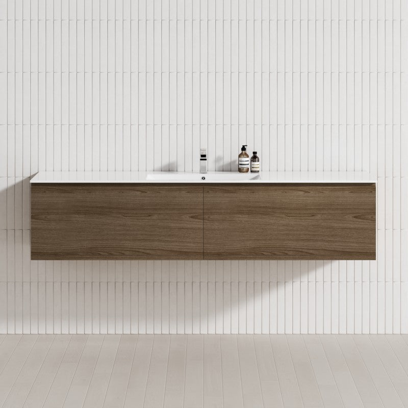 2-Drawer Flat 1200/1500/1800Mm Wall Hung Bathroom Floating Vanity Multi-Colour Cabinet Only Vanities
