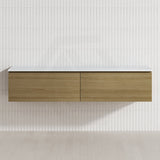 2-Drawer Flat 1800mm Bathroom Floating Wall Hung Vanity Cabinet Only Variant Colour Available