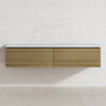 2-Drawer Flat 1200/1500/1800Mm Wall Hung Bathroom Floating Vanity Multi-Colour Cabinet Only Vanities