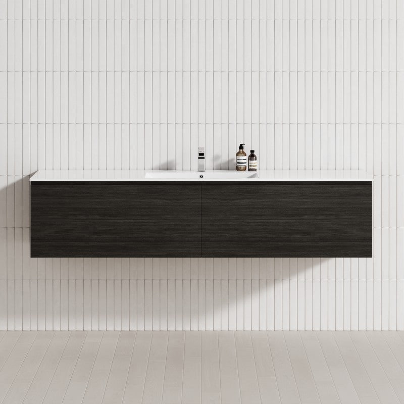 2-Drawer Flat 1200/1500/1800Mm Wall Hung Bathroom Floating Vanity Multi-Colour Cabinet Only Vanities