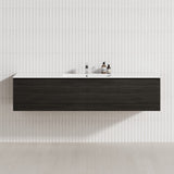 2-Drawer Flat 1200/1500/1800Mm Wall Hung Bathroom Floating Vanity Multi-Colour Cabinet Only Vanities