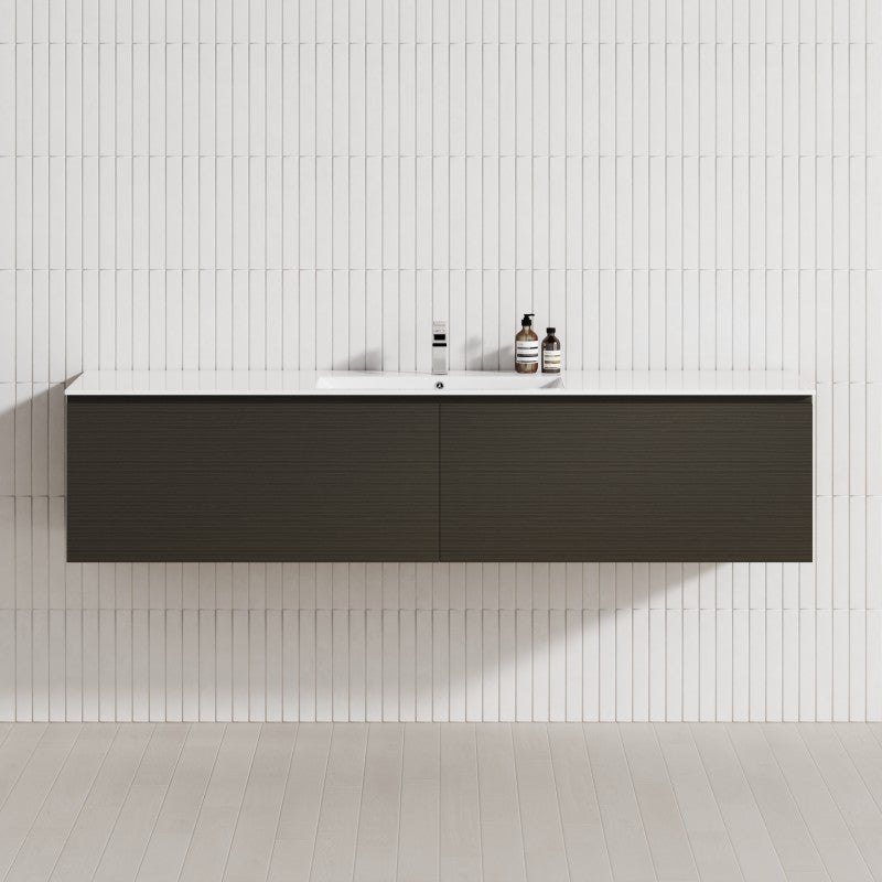 2-Drawer Flat 1200/1500/1800Mm Wall Hung Bathroom Floating Vanity Multi-Colour Cabinet Only Vanities