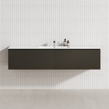 2-Drawer Flat 1200/1500/1800Mm Wall Hung Bathroom Floating Vanity Multi-Colour Cabinet Only Vanities