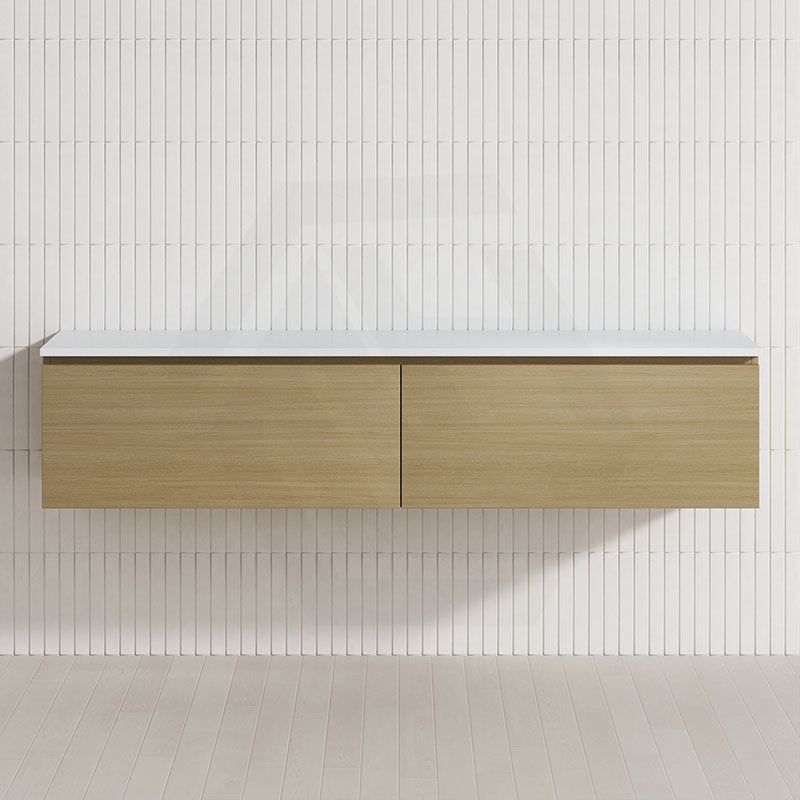 2-Drawer Flat 1800mm Bathroom Floating Wall Hung Vanity Cabinet Only Variant Colour Available