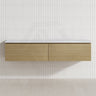 2-Drawer Flat 1200/1500/1800Mm Wall Hung Bathroom Floating Vanity Multi-Colour Cabinet Only Vanities