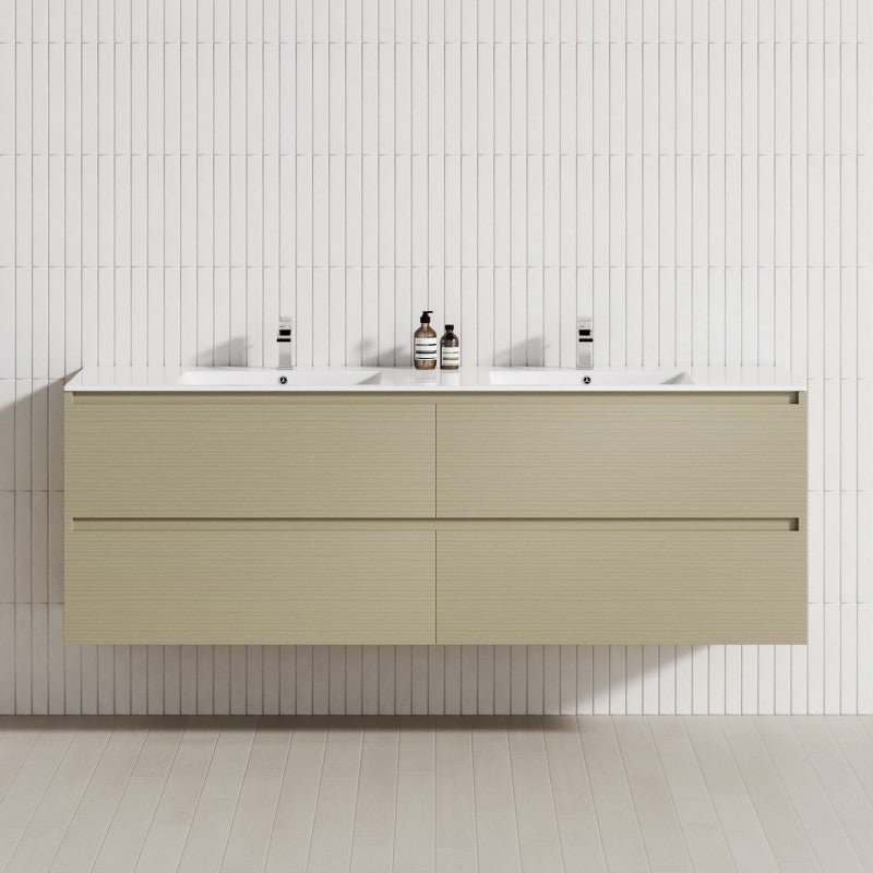 4-Drawer 1200/1500/1800mm Wall Hung Bathroom Floating Vanity Multi-Colour Cabinet Only