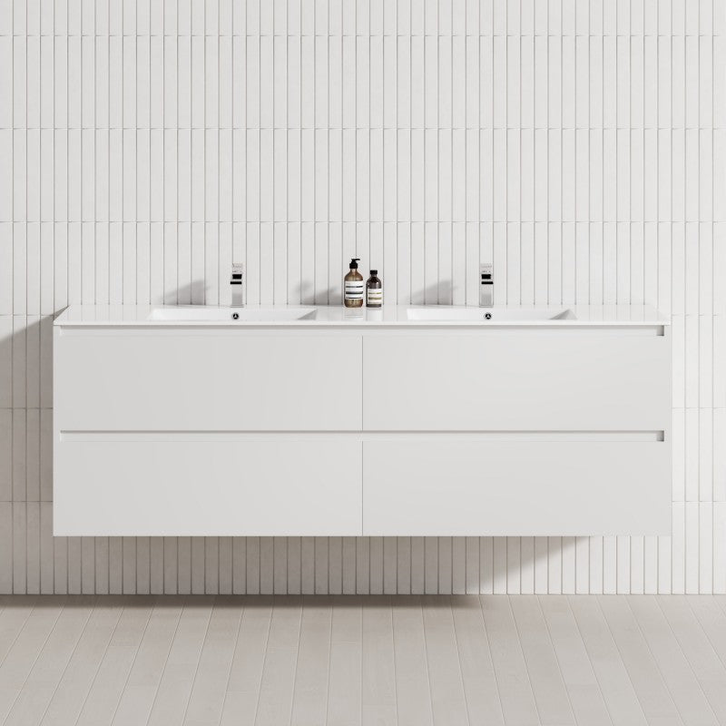 4-Drawer 1200/1500/1800mm Wall Hung Bathroom Floating Vanity Multi-Colour Cabinet Only
