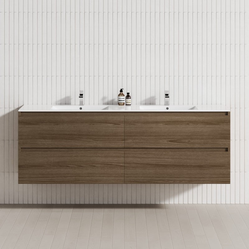 4-Drawer 1200/1500/1800mm Wall Hung Bathroom Floating Vanity Multi-Colour Cabinet Only