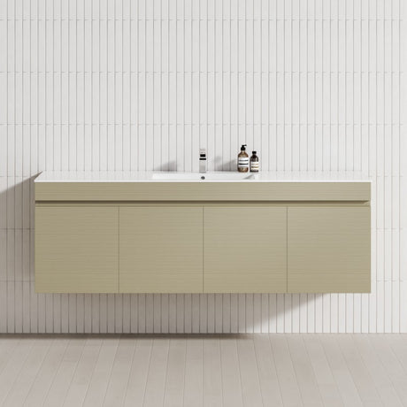 4-Door 1500/1800mm Wall Hung Bathroom Floating Vanity Double Bowls Multi-Colour Cabinet Only