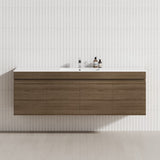 4-Door Wall Hung Bathroom Floating Vanity Double Bowls Multi-Colour Cabinet Only 1800Mm(Double Bowl)