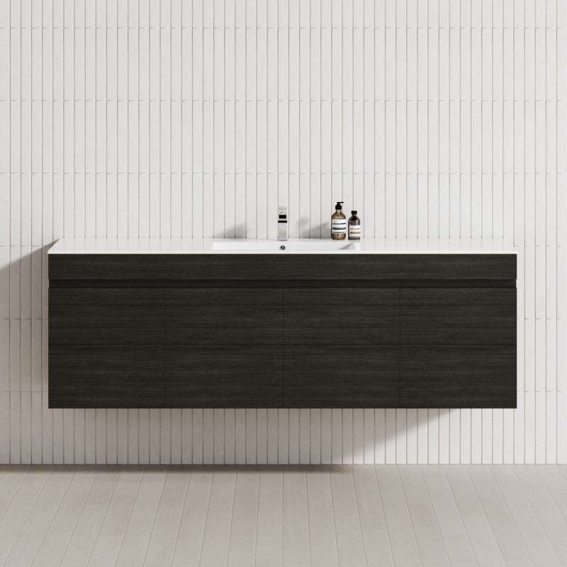 4-Door Wall Hung Bathroom Floating Vanity Double Bowls Multi-Colour Cabinet Only 1800Mm(Double Bowl)