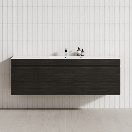 4-Door 1500/1800mm Wall Hung Bathroom Floating Vanity Double Bowls Multi-Colour Cabinet Only