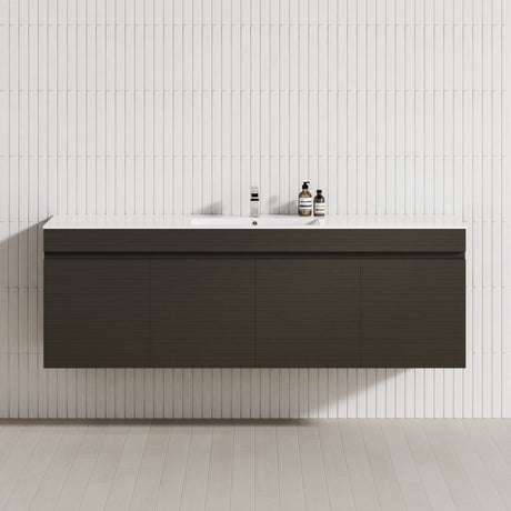 4-Door 1500/1800mm Wall Hung Bathroom Floating Vanity Double Bowls Multi-Colour Cabinet Only