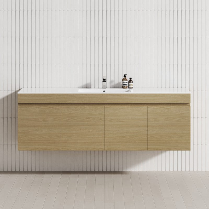 4-Door Wall Hung Bathroom Floating Vanity Double Bowls Multi-Colour Cabinet Only 1800Mm(Double Bowl)