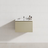 1-Drawer 600/750/900/1200Mm Wall Hung Bathroom Floating Vanity Single Bowl Multi-Colour Cabinet Only