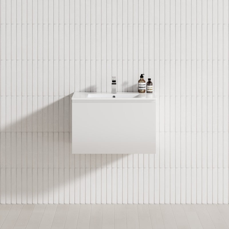 1-Drawer 600/750/900/1200Mm Wall Hung Bathroom Floating Vanity Single Bowl Multi-Colour Cabinet Only
