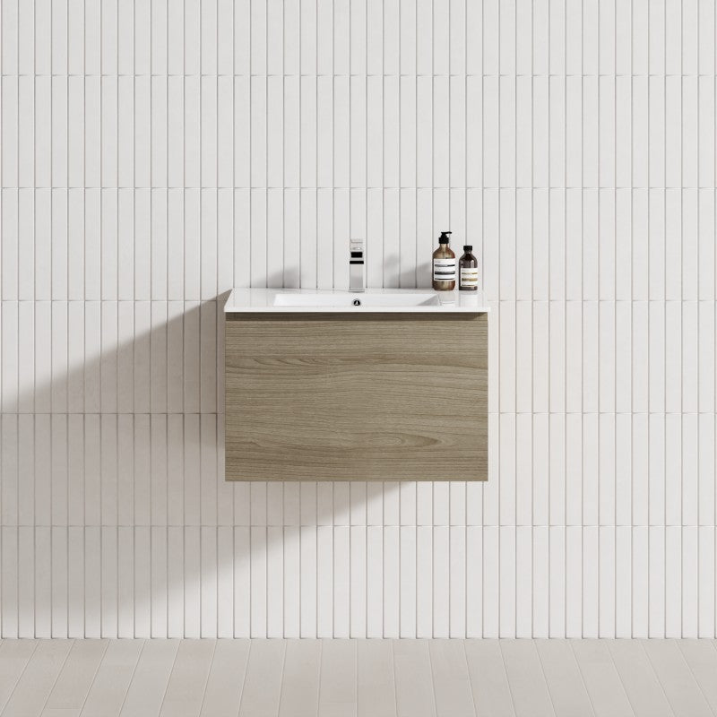 1-Drawer 600/750/900/1200Mm Wall Hung Bathroom Floating Vanity Single Bowl Multi-Colour Cabinet Only