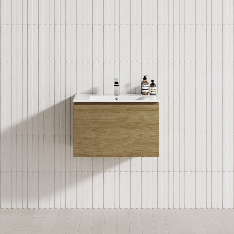 1-Drawer 600/750/900/1200Mm Wall Hung Bathroom Floating Vanity Single Bowl Multi-Colour Cabinet Only