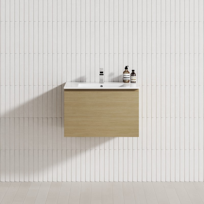 1-Drawer 600/750/900/1200Mm Wall Hung Bathroom Floating Vanity Single Bowl Multi-Colour Cabinet Only