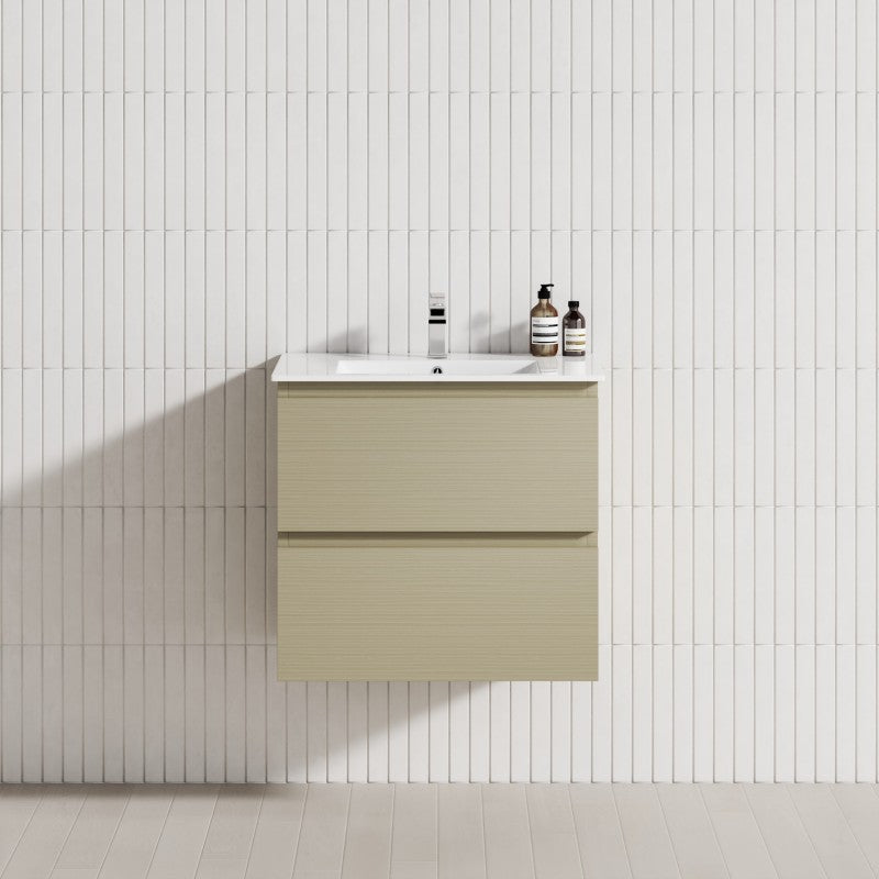 2-Drawer 600/750/900/1200Mm Wall Hung Bathroom Floating Vanity Single Bowl Multi-Colour Cabinet Only