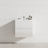 2-Drawer 600/750/900/1200Mm Wall Hung Bathroom Floating Vanity Single Bowl Multi-Colour Cabinet Only