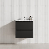 2-Drawer 600/750/900/1200Mm Wall Hung Bathroom Floating Vanity Single Bowl Multi-Colour Cabinet Only