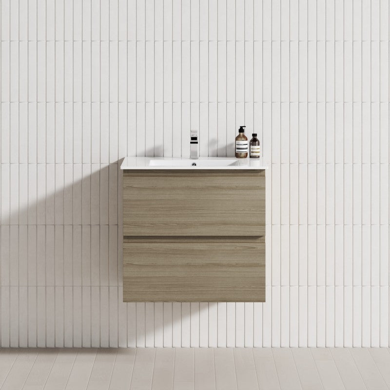 2-Drawer 600/750/900/1200Mm Wall Hung Bathroom Floating Vanity Single Bowl Multi-Colour Cabinet Only