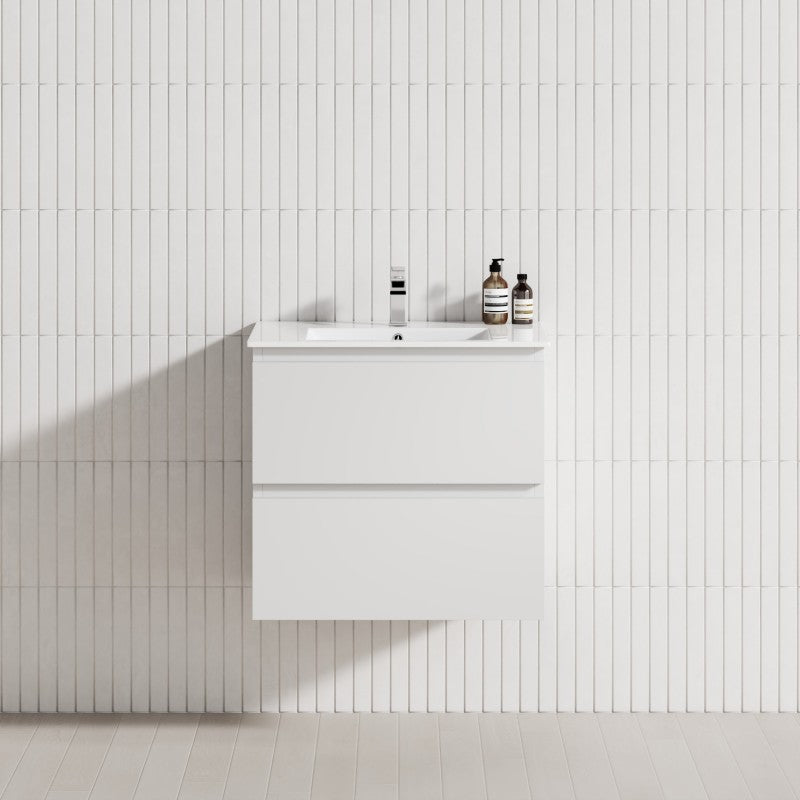 2-Drawer 600/750/900/1200Mm Wall Hung Bathroom Floating Vanity Single Bowl Multi-Colour Cabinet Only