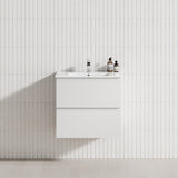 2-Drawer 600/750/900/1200Mm Wall Hung Bathroom Floating Vanity Single Bowl Multi-Colour Cabinet Only