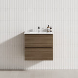 2-Drawer 600/750/900/1200Mm Wall Hung Bathroom Floating Vanity Single Bowl Multi-Colour Cabinet Only