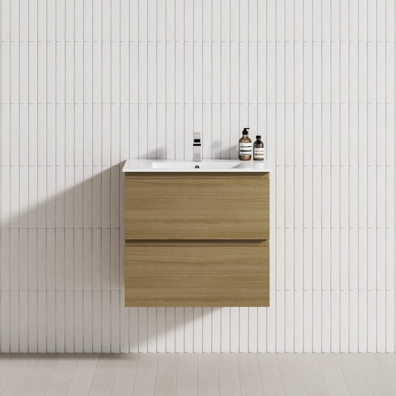 2-Drawer 600/750/900/1200Mm Wall Hung Bathroom Floating Vanity Single Bowl Multi-Colour Cabinet Only