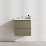 2-Drawer 600/750/900/1200Mm Wall Hung Bathroom Floating Vanity Single Bowl Multi-Colour Cabinet Only