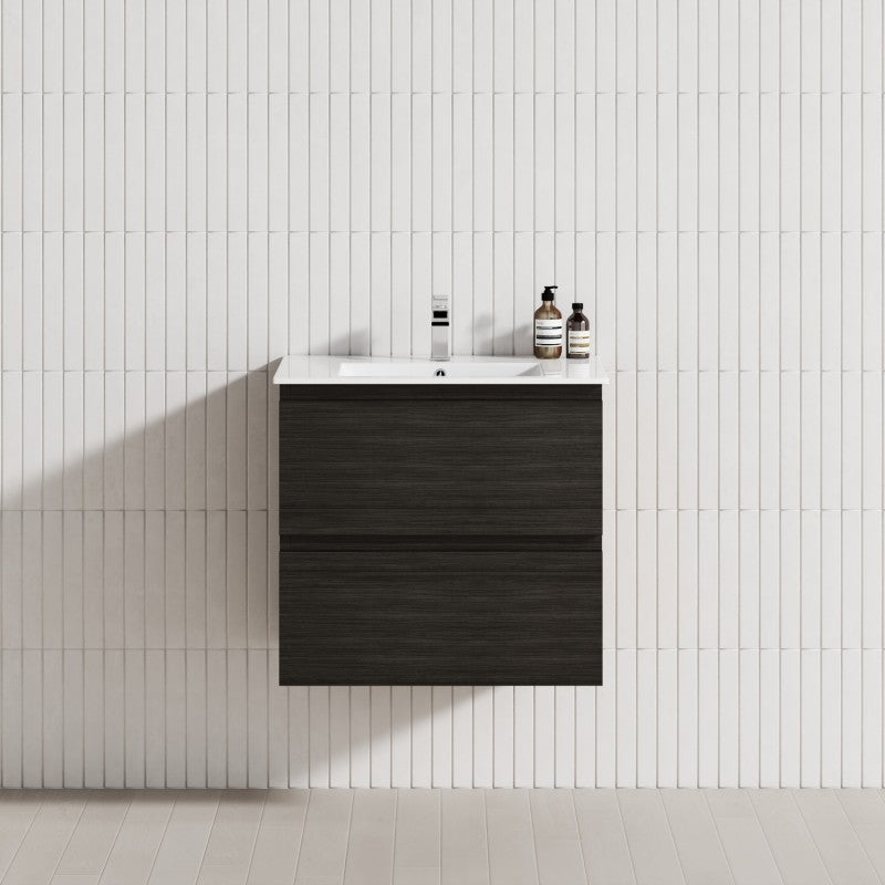2-Drawer 600/750/900/1200Mm Wall Hung Bathroom Floating Vanity Single Bowl Multi-Colour Cabinet Only