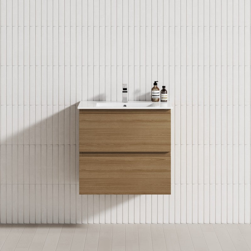 2-Drawer 600/750/900/1200Mm Wall Hung Bathroom Floating Vanity Single Bowl Multi-Colour Cabinet Only