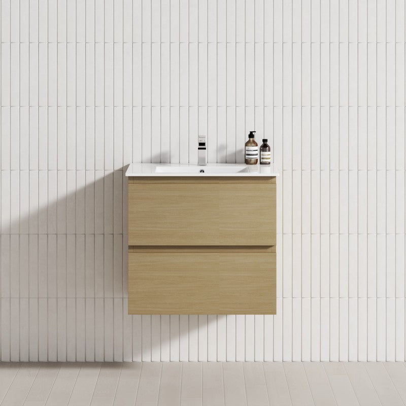 2-Drawer 600/750/900/1200Mm Wall Hung Bathroom Floating Vanity Single Bowl Multi-Colour Cabinet Only