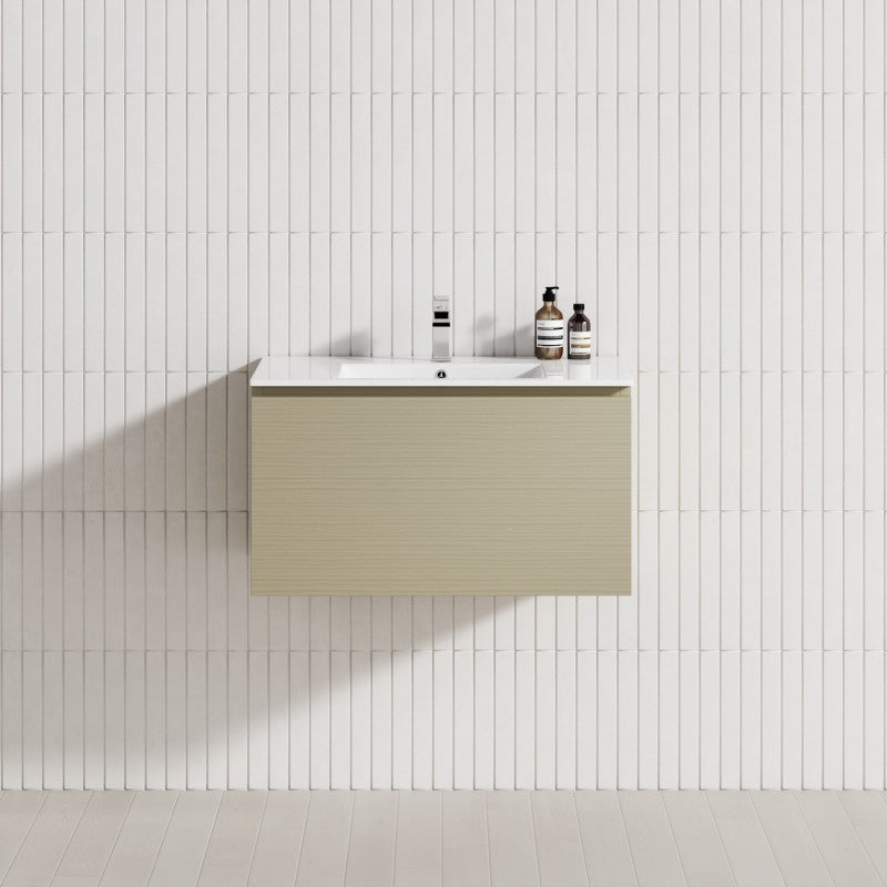 1-Drawer 600/750/900/1200Mm Wall Hung Bathroom Floating Vanity Single Bowl Multi-Colour Cabinet Only