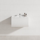 1-Drawer 600/750/900/1200Mm Wall Hung Bathroom Floating Vanity Single Bowl Multi-Colour Cabinet Only