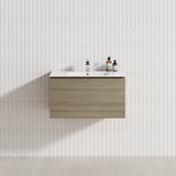 1-Drawer 600/750/900/1200Mm Wall Hung Bathroom Floating Vanity Single Bowl Multi-Colour Cabinet Only