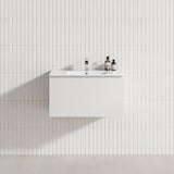 1-Drawer 600/750/900/1200Mm Wall Hung Bathroom Floating Vanity Single Bowl Multi-Colour Cabinet Only